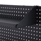 Heavy-Duty 61 in. W 10-Drawer 1-Door, Deep Tool Chest Mobile Workbench in Matte Black w/ Hardwood Top, Pegboard & Shelf