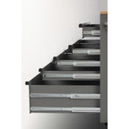 46 in. W 9-Drawer, Deep Tool Chest Mobile Workbench in Gloss Gray with Hardwood Top