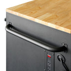 Heavy-Duty 52 in. W 9-Drawer, Deep Tool Chest Mobile Workbench in Matte Black with Adjustable-Height Hardwood Top