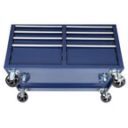 46 in. W 9-Drawer, Deep Tool Chest Mobile Workbench in Gloss Blue with Hardwood Top