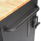 Heavy-Duty 72 in. W 18-Drawer, Deep Tool Chest Mobile Workbench in Matte Black with Adjustable-Height Hardwood Top