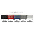 46 in. W 9-Drawer, Deep Tool Chest Mobile Workbench in Gloss Red with Hardwood Top