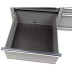 46 in. W 9-Drawer, Deep Tool Chest Mobile Workbench in Gloss Gray with Hardwood Top