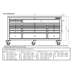 Heavy-Duty 72 in. W 18-Drawer, Deep Tool Chest Mobile Workbench in Matte Black with Adjustable-Height Hardwood Top