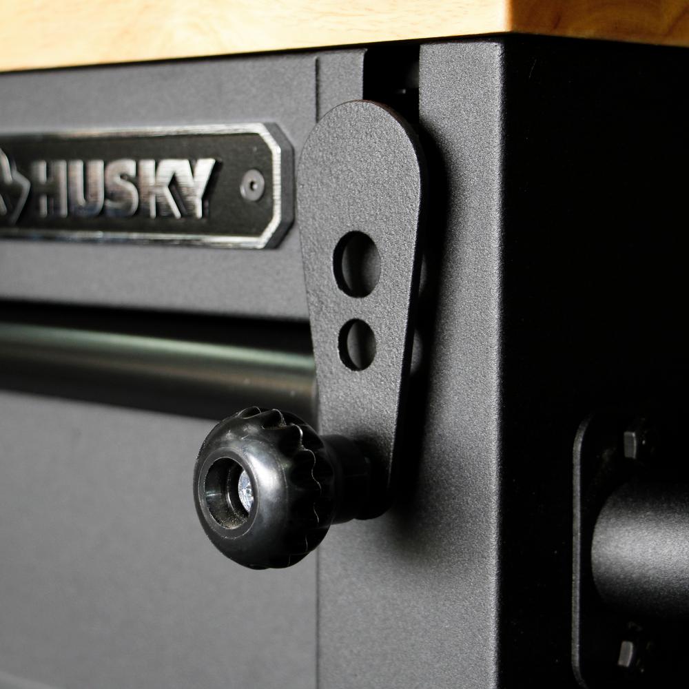 Heavy-Duty 52 in. W 9-Drawer, Deep Tool Chest Mobile Workbench in Matte Black with Adjustable-Height Hardwood Top
