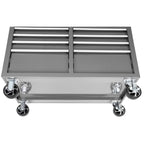 46 in. W 9-Drawer, Deep Tool Chest Mobile Workbench in Gloss Gray with Hardwood Top