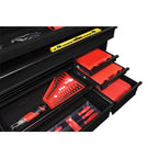 Heavy-Duty 72 in. W 18-Drawer, Deep Tool Chest Mobile Workbench in Matte Black with Adjustable-Height Hardwood Top